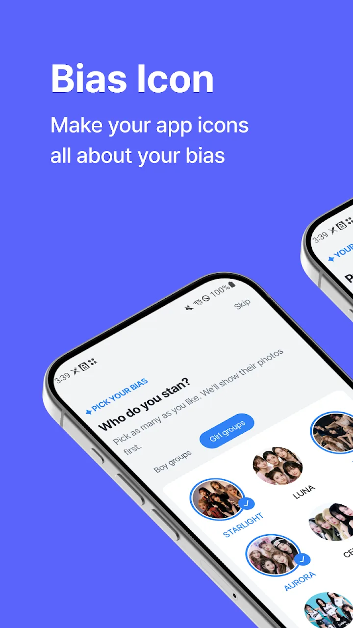 Bias Icon group picker and app icon editor