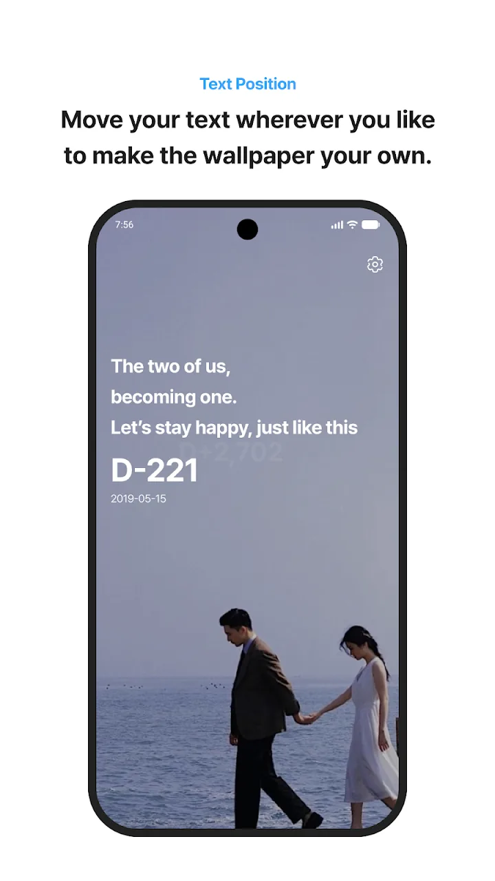 Couple photo wallpaper with D-221