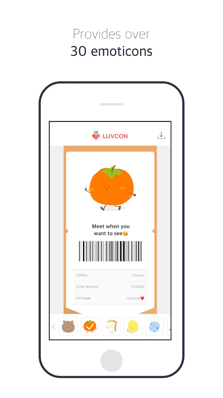 Choosing from 30+ cute fruit emoticons