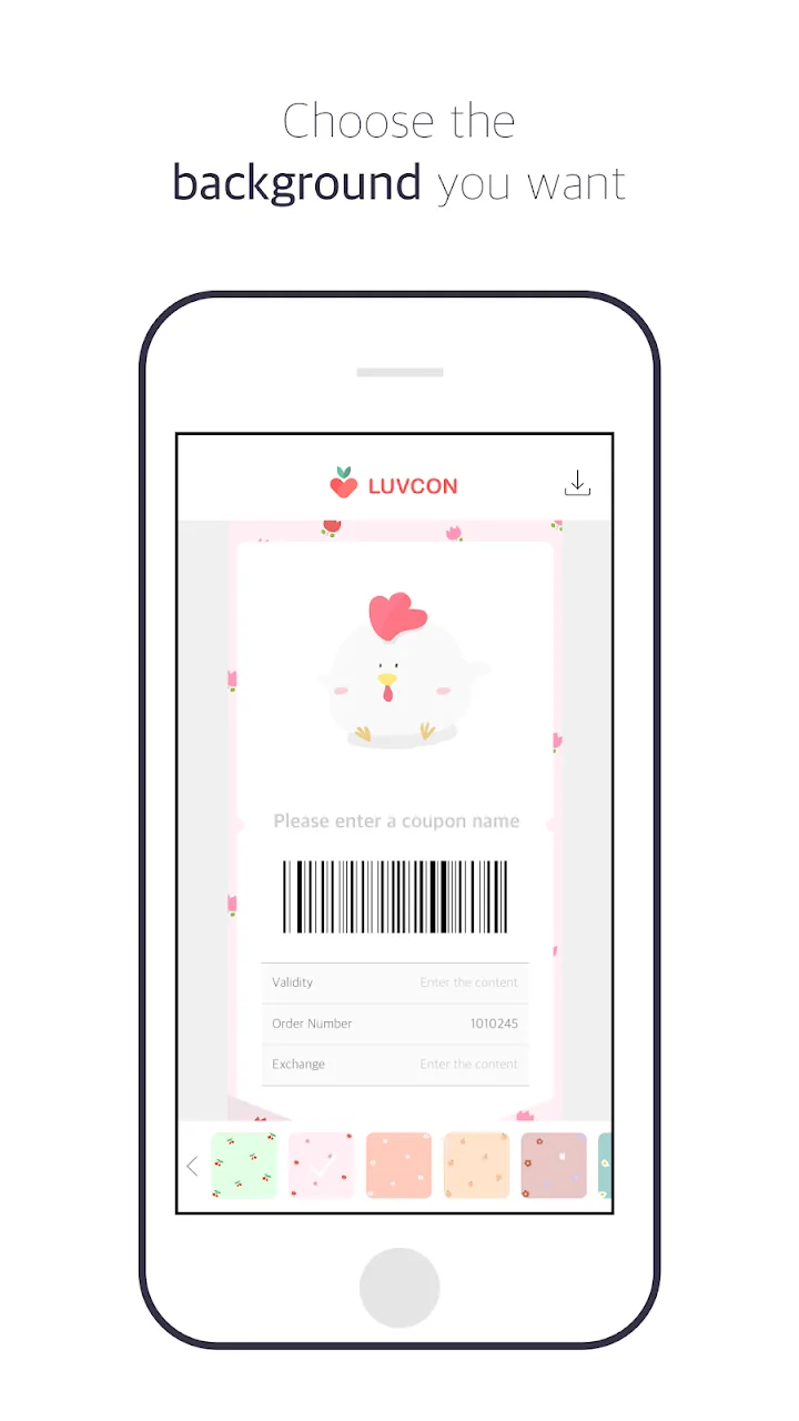 Choosing a coupon background design